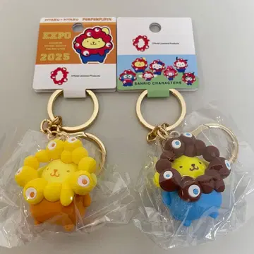 만박 먁먁 산리오 최애 컬러 파스텔 폼폼푸딩 키링