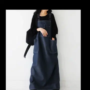 antiqua 안티카 살로펫 데님 스커트 오버롤