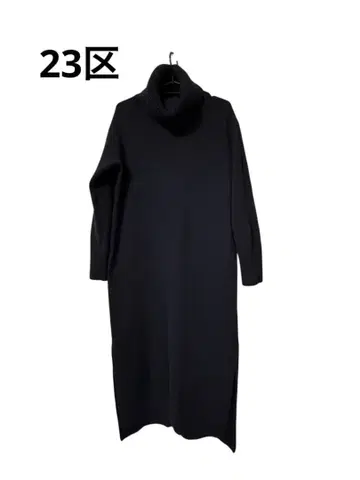 23구 울 캐시미어 니트 롱 원피스 터틀넥 네이비 44