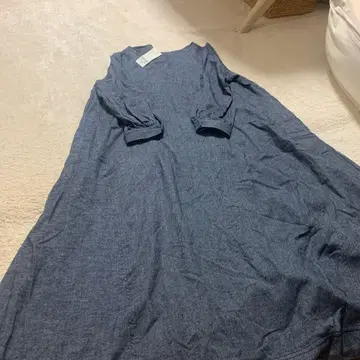 미사용 새상품 다크 블루 원피스 L 사이즈 택 포함 MUJI 유니클로