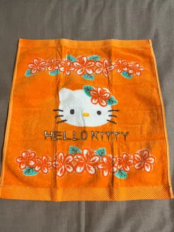 미사용 새상품 산리오 헬로키티 헤이세이 레트로 핸드 타월 하이비스커스