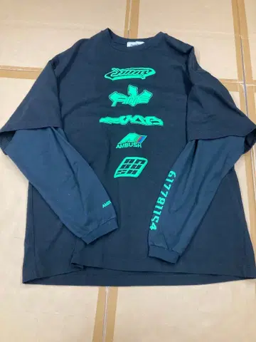 앰부쉬 프린트 롱 T 남성용 sizeS 오버사이즈 미사용품
