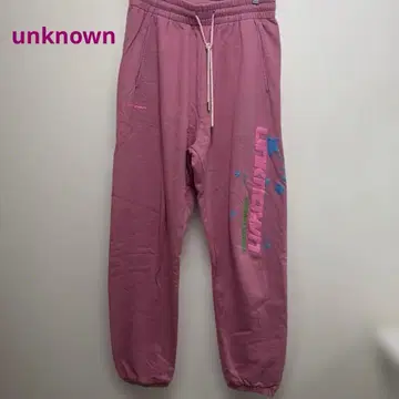 unknown 핑크 프린트 조거 팬츠