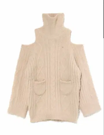 andmary Allyn cable knit dress beige