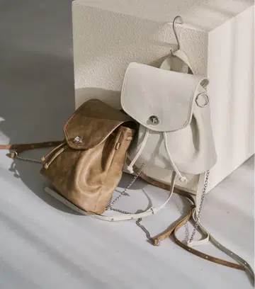 Kastane 미니 가죽 백팩 그레이쉬 베이지