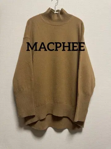 카멜 니트 스웨터 긴팔 MACPHEE