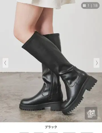 블랙 롱 부츠 LL 사이즈