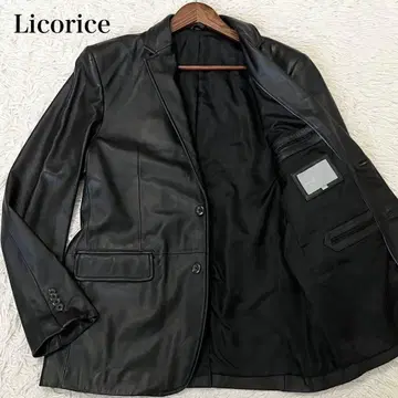 새상품급 리코리스 라무 레더 자켓 테일러드 아우터 양가죽 블랙 LL