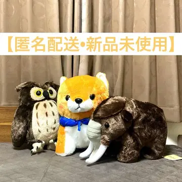 [ 미사용 새상품 ] 봉제 인형 3세트 묶음 판매 올빼미 시바견 맘모스