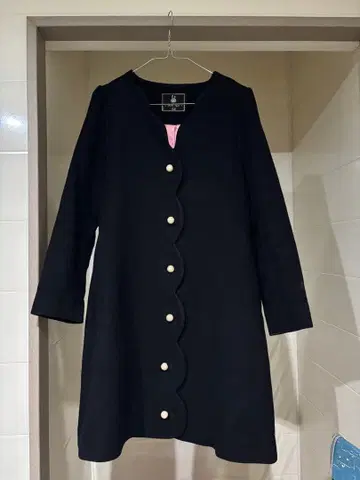 프랑슈리페 펄 버튼 뭉게뭉게 코트 M