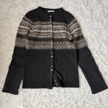 써니클라우드 페어아일 패턴 가디건 MT 그레이