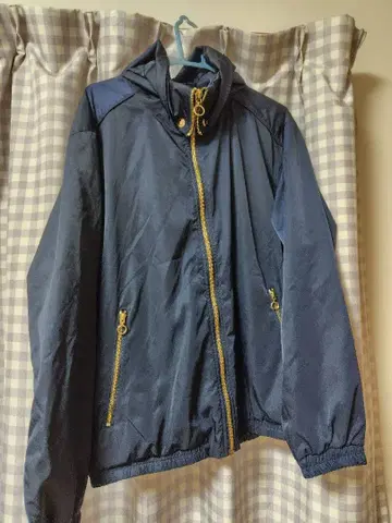 ZARA 네이비 후드 부착 나일론 자켓 아우터 M 사이즈