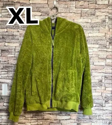 복슬복슬 아우터 네이비 프로듀스 라임 그린