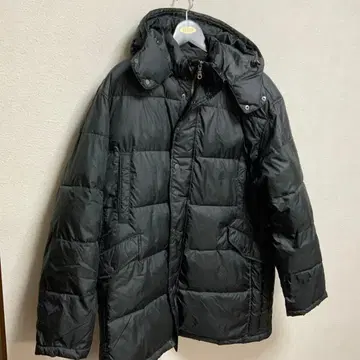 돔아옴 빅 사이즈 4XL 블랙 후드 부착 다운 자켓