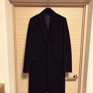 [ 명작 ] Paul Smith 비버 멜톤 싱글 체스터 코트 S/블랙