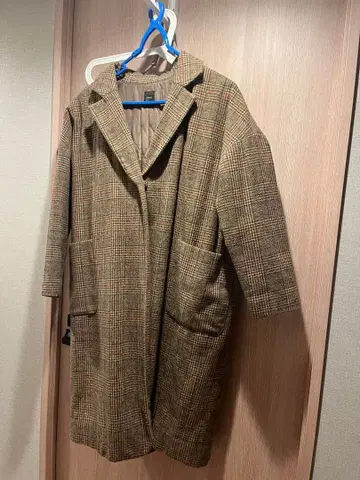 어반 리서치 체크 무늬 롱 코트