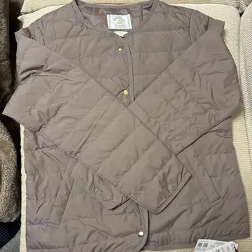 미사용 새상품 grove 노카라 라이트 다운 자켓 M 유럽인 다운 모카