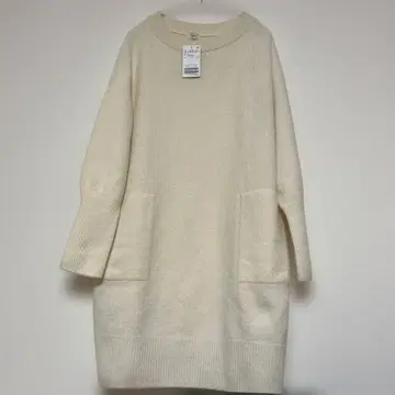 미사용 새상품 이에나 울 캐시미어 튜닉 원피스 23AW 화이트