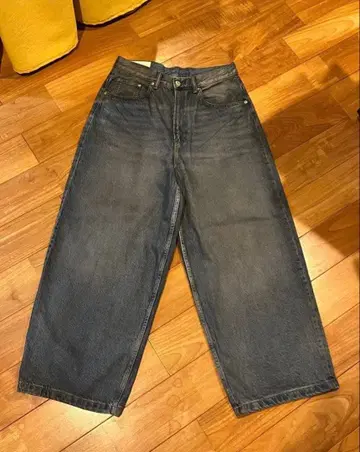 H&M 슈퍼 배기 다크 블루 데님