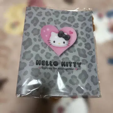 산리오 헬로키티 바인더 레오파드 무늬