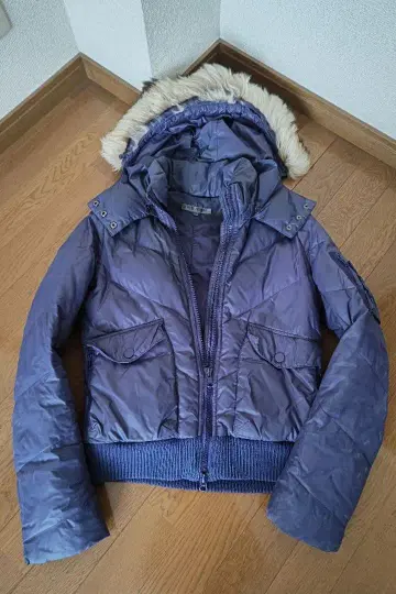 배송비 포함 BLACK by moussy 퍼플 다운 자켓 사이즈 2