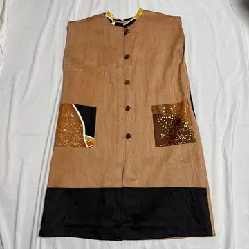 노보리 깃발 문양 감물 코트