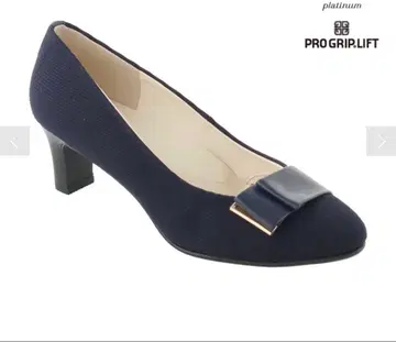 새상품 REGAL 리본 벨트 펌프스 네이비