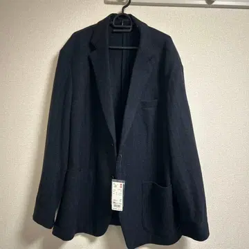 UNIQLO 네이비 트위드 자켓 3XL