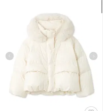 [이번 시즌 신상] FRAY I.D 후드 퍼 숏 다운 코트 화이트