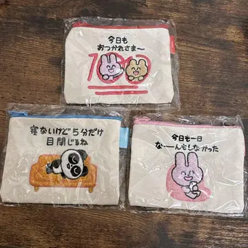 니코니코즈 모코모코 자수 파우치 3종