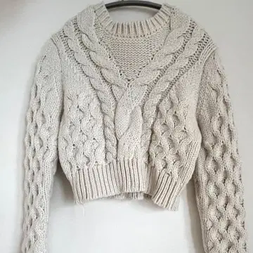 zara 아란 메쉬 니트 에크루