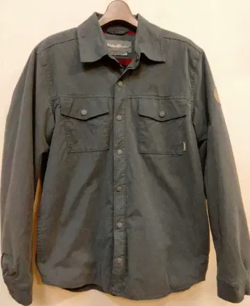 그레이 긴팔 셔츠 빨검 체크 안감