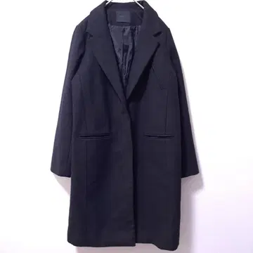 KBF 체스터 코트 롱 코트 블랙