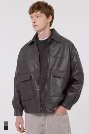 인조 가죽 A2 플라이트 자켓 coca 브라운