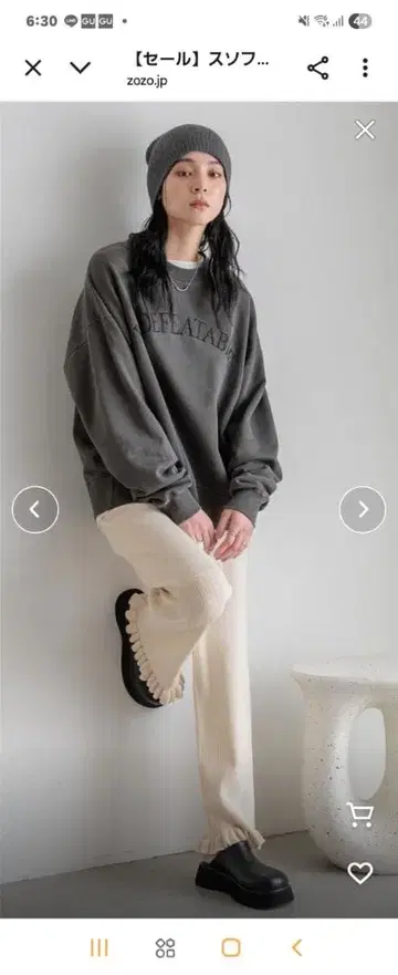 LOWRYSFARM 프릴 리브 니트 팬츠