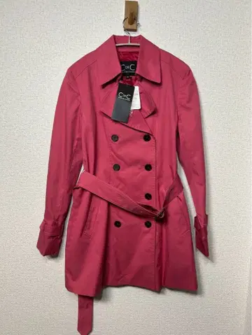 C de C 핑크 트렌치코트 38