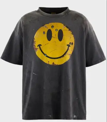 스마일리 페이스 T셔츠 M 사이즈 그레이
