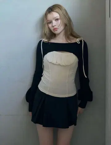 ANDMARY sophia layered tops Black