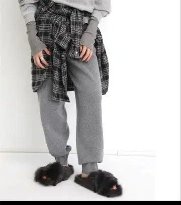 L'APPARTEMENT GRAY KNIT JOGGER PANTS