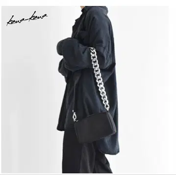 [ 사용 2회 ] kawakawa 카와카와 숄더백 2way 가죽 블랙