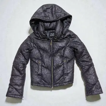 Y2K 갸루 세실 맥비 주름 가공 다운 자켓 블랙