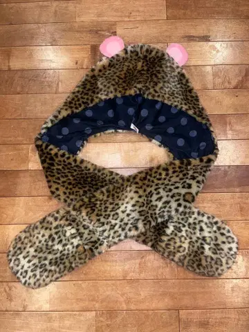 유니버셜 USJ 핑크 팬서 팬 캡 레오파드 무늬 도트