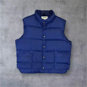 80'S LL Bean 구스 다운 다운 베스트 네이비 XL USA제