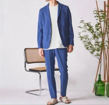 [ 새상품급 ] [ EDIFICE ] 캐주얼 수트 셋업 워셔블 블루