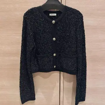 FRAYID 트위드 니트 가디건