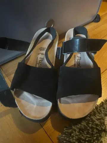 Papillio 블랙 샌들 36 사이즈