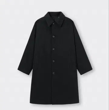 GU 남성용 코지 멜톤 발마칸 코트 블랙 M 사이즈