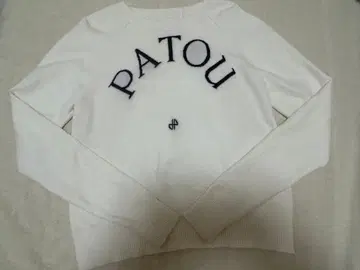 PATOU 긴팔 로고 니트 XS 화이트 파투