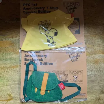 PEANUTS FRIENDS CLUB 회원 혜택 스누피 T셔츠 백팩 세트