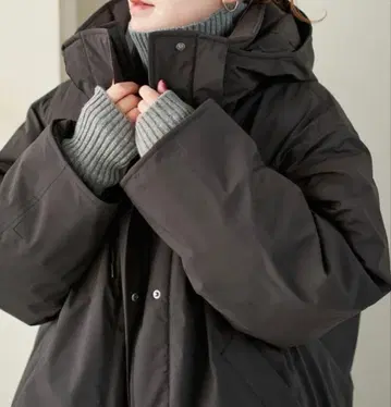 2WAY 발수 다운 하프 코트 블랙 36